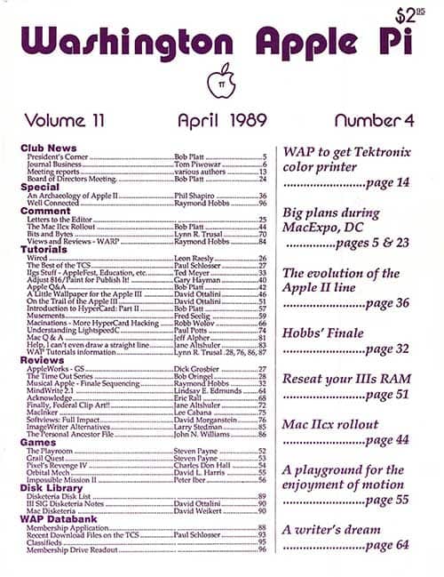 Washington Apple Pi Journal April 1989