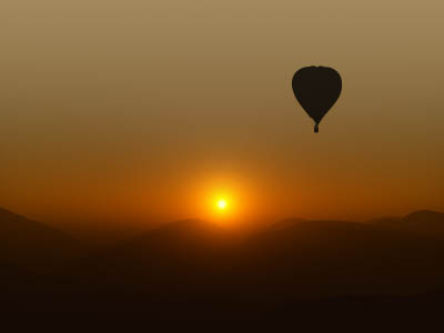 Balloon at Sunset