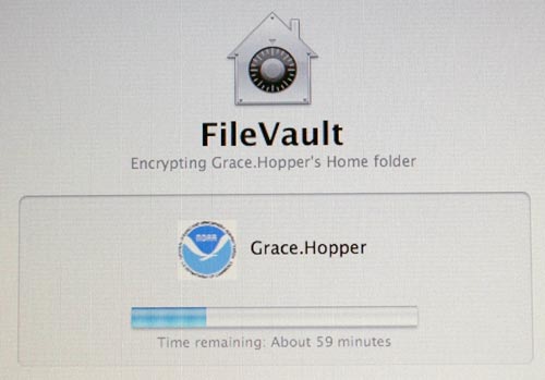 Time remaining to encrypt