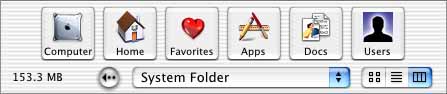 Finder toolbar