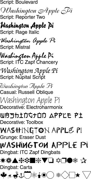 decorative fonts in microsoft word