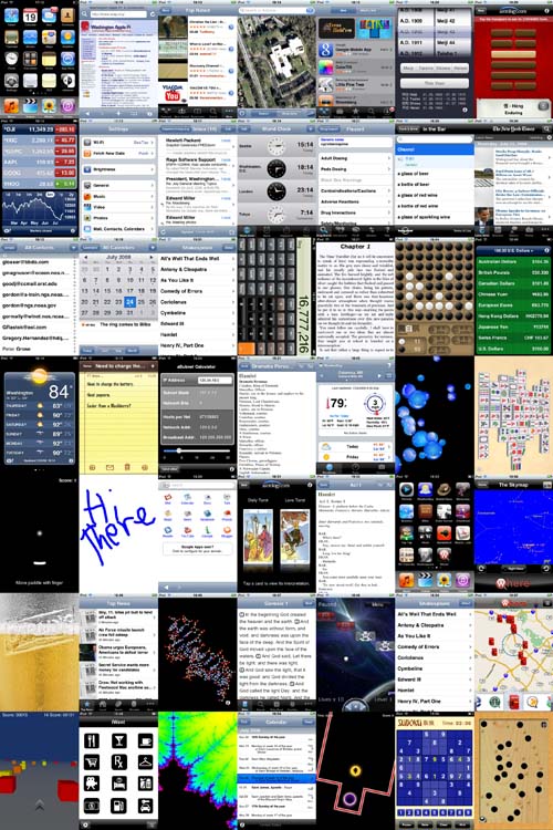 iPhone application collage