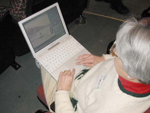 Marty and her iBook