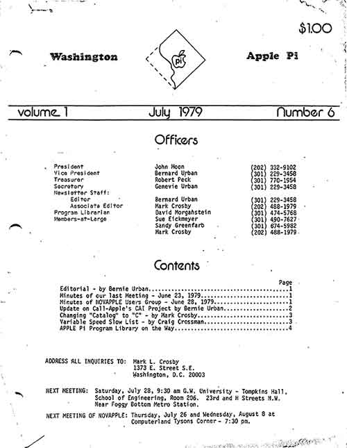 Washington Apple Pi Journal July 1979