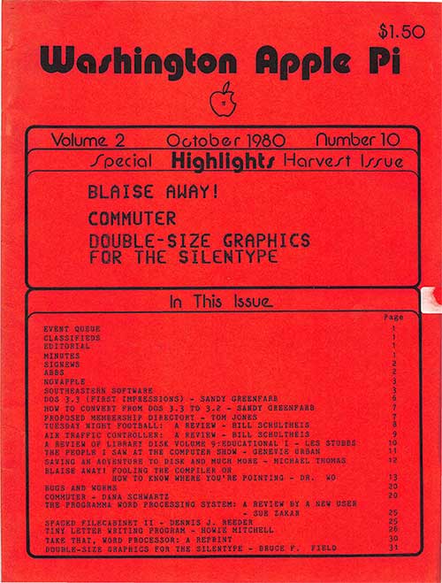 Washington Apple Pi Journal October 1980
