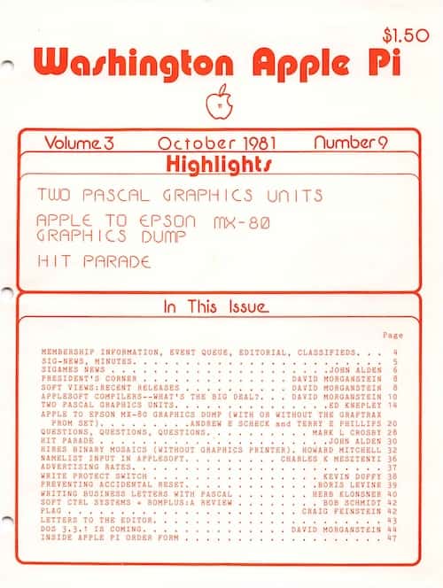 Washington Apple Pi Journal October 1981