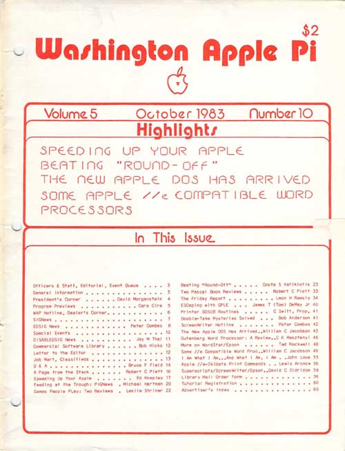 Washington Apple Pi Journal October 1983