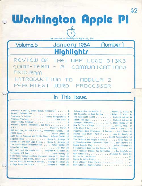 Washington Apple Pi Journal January 1984