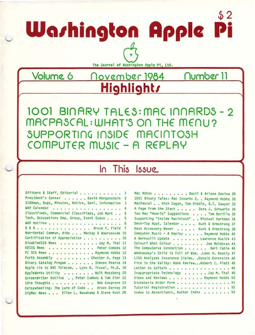 Washington Apple Pi Journal November 1984