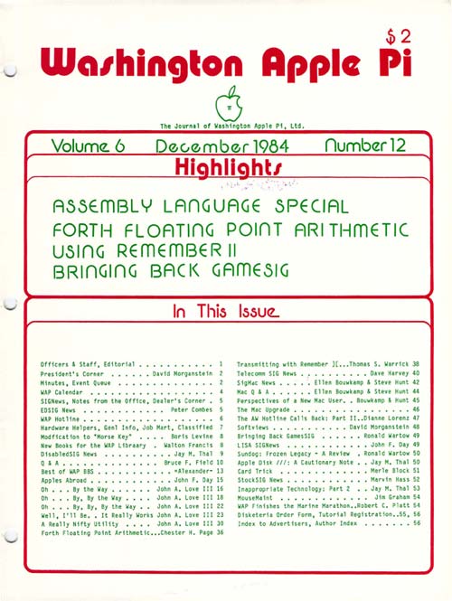 Washington Apple Pi Journal December 1984