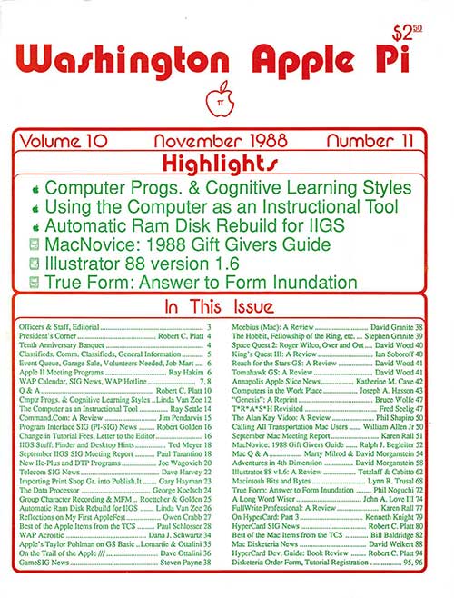 Washington Apple Pi Journal November 1988