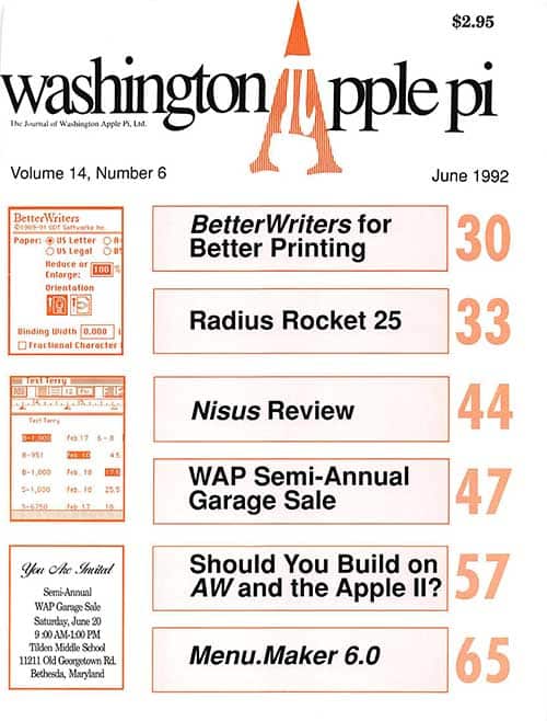 Washington Apple Pi Journal June 1992