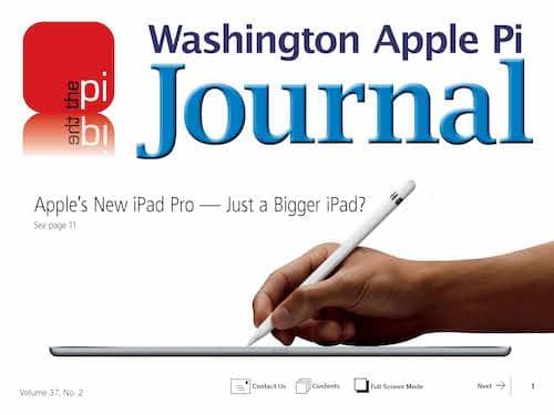 Washington Apple Pi Journal Volume 37, Number 2
