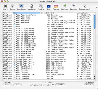 Apple Remote Desktop search report