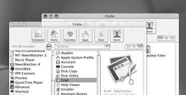 Mac OS X PB window