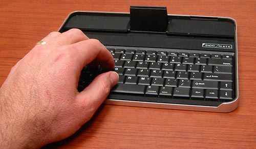 ZAGGmate small keyboard and large hands and fingers.